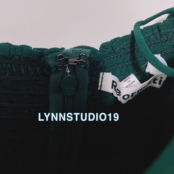 NWOT Reformation Juliette Dress Emerald - Picture 5 of 5